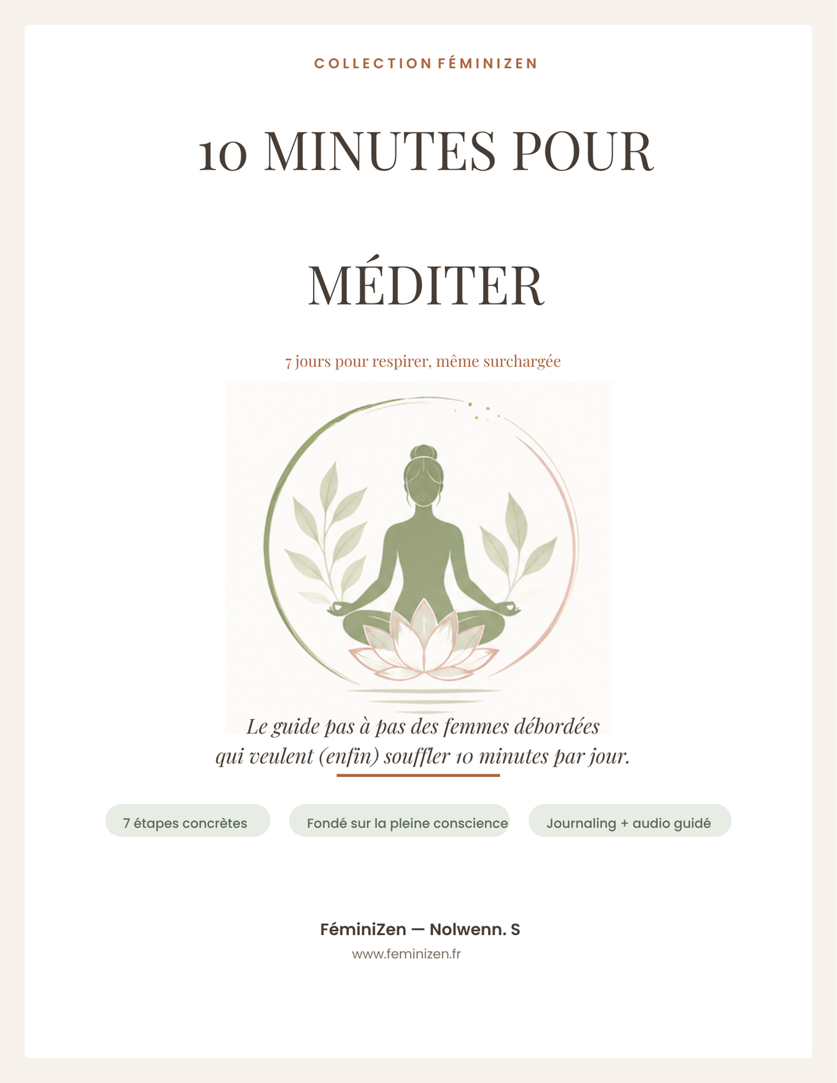 10 minutes pour méditer : couverture du guide